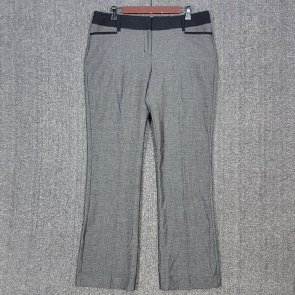 Express Pants Womens 12 R Black White Columnist Barely Boot Mid Rise NEW - Picture 1 of 15